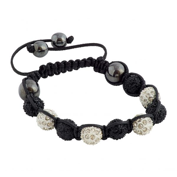 White Crystals Clay Beads Shamballa Bracelet - Ephori London - Luxury  custom natural stone beaded bracelets