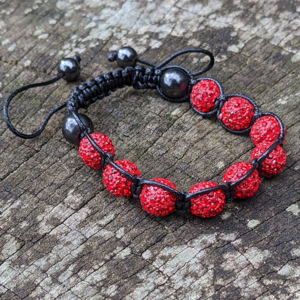 red-shamballa-disco-ball-crystal-beads-bracelet-macrame-cord-magnetite-beads-bracelet-uk