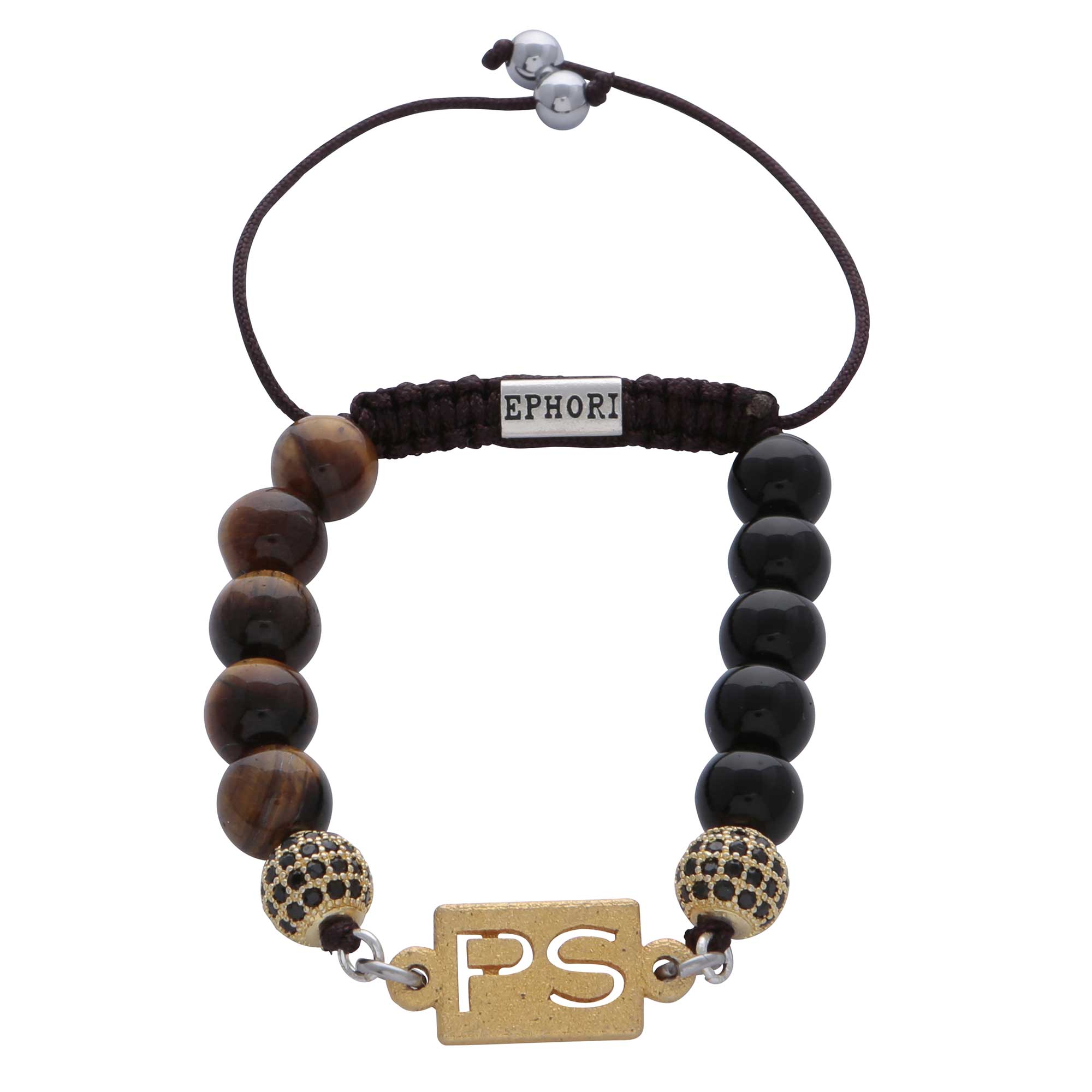 personalised-custom-initials-black-agate-gold-tiger-eye-natural-stone-beaded-bracelet-for-men-him