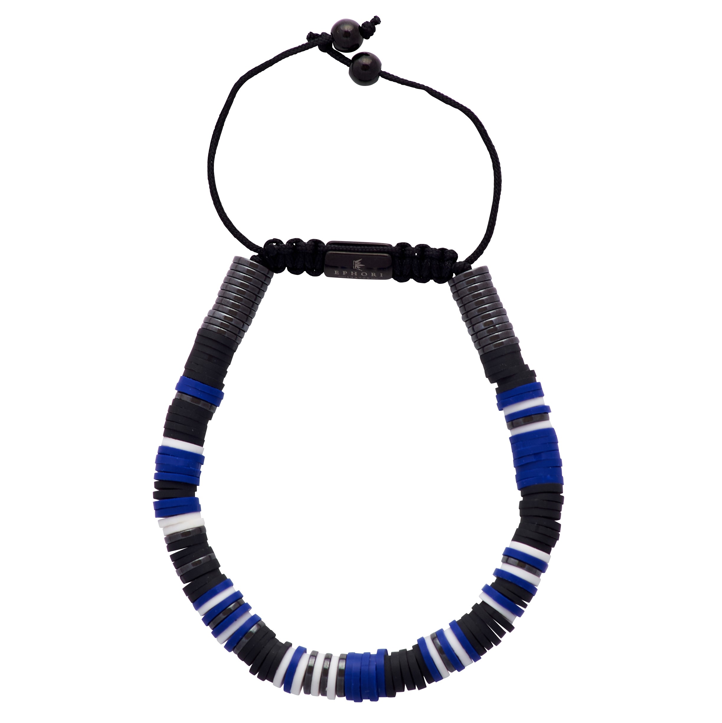 the-camden-grey-platinum-hematite-blue-white-black-heishi-beads-inspired-mens-macrame-beaded-bracelet