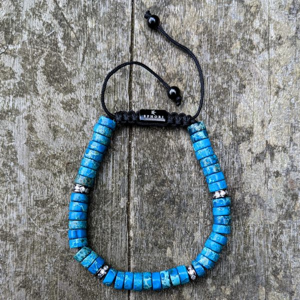 dark-turquoise-blue-imperial-jasper-rhinestone-bling-beads-mens-macrame-beaded-bracelets