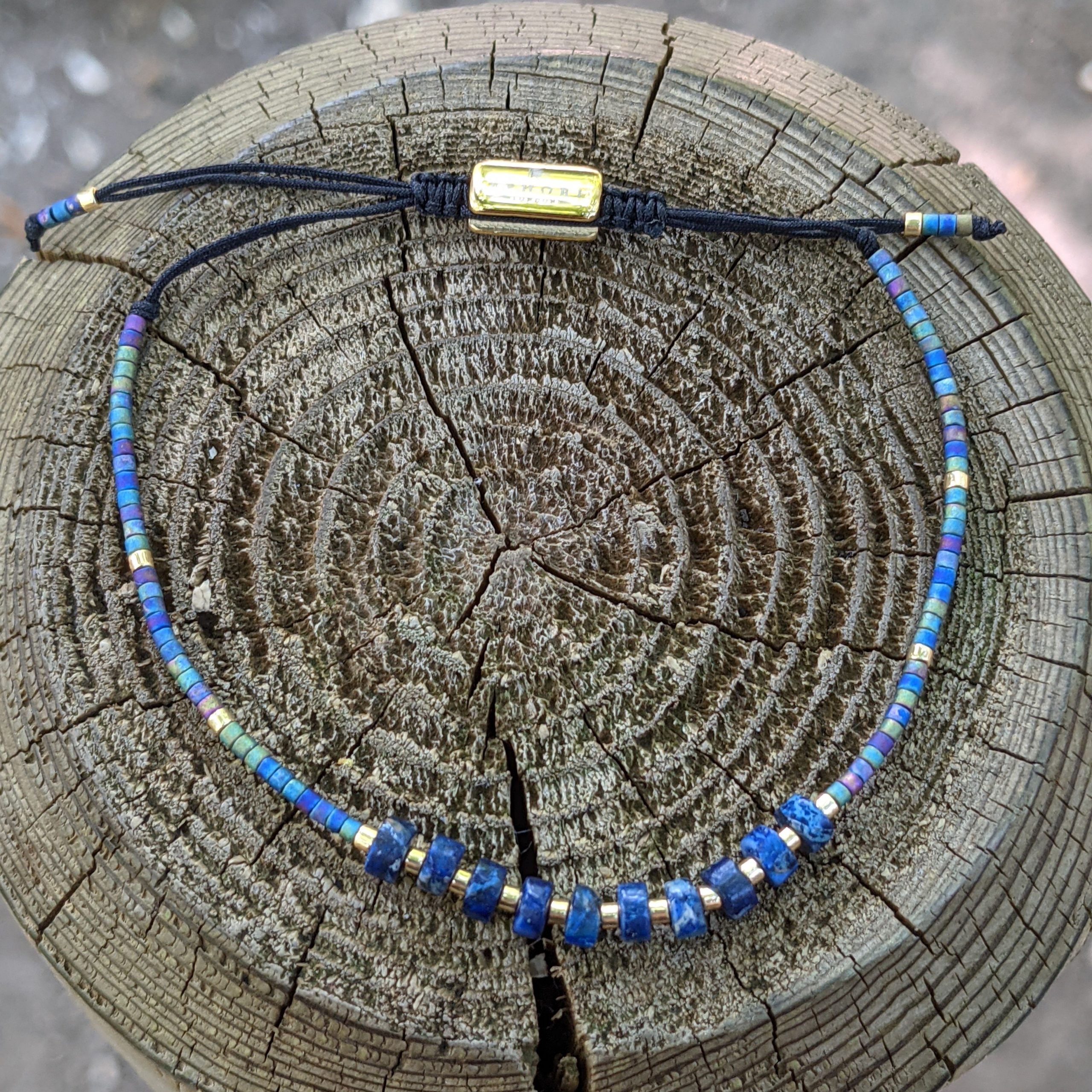 Blue-Imperial-Jasper-Gold-Blue-Chrome-Miyuki-Beads-Men’s-Beaded-Bracelet-gifts-for-men-uk-london