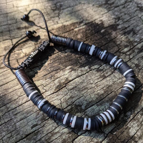 camden-grey-platinum-hematite-beads-silver-white-black-heishi-style-mens-macrame-beaded-bracelet