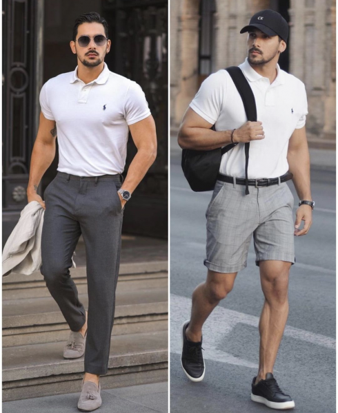 how-to-wear-polo-shirt-with-trousers-smart-shorts-with-polo-shirt-mens-classy-business-look