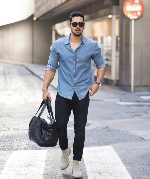 styling-mens-denim-shirts-with-pants-chinos-jeans